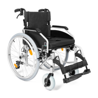 EVERYDAY-TIM : Wózek inwalidzki aluminiowy z łamanym oparciem i hamulcami dla osoby prowadzącej