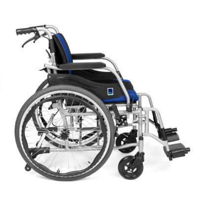 PREMIUM-TIM - Aluminiowy wózek inwalidzki z łamanym oparciem i odpinaną tapicerką