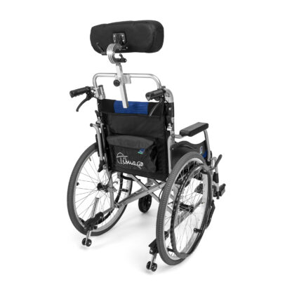 PREMIUM-TIM PLUS - Aluminiowy wózek inwalidzki z zagłówkiem