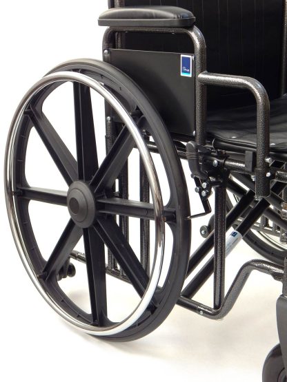 BIG-TIM - Wzmocniony stalowy wózek inwalidzki z maksymalnym obciążeniem 225 kg